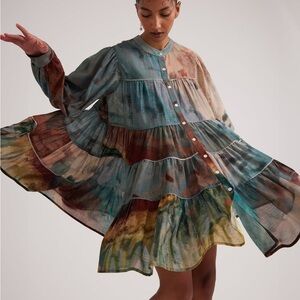 Cord Studio Tier Dress, Valley, Size L